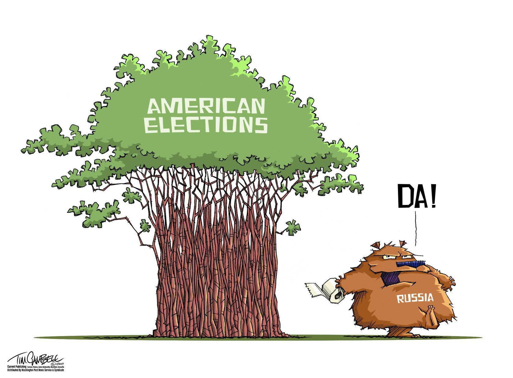 Tim Campbell cartoon